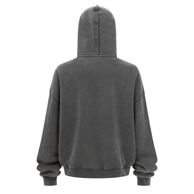 Oversized Vintage Washed Zip Up French Terry Hoodie