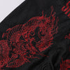 Shibuya Dragon Embroidered Wide Leg Jeans
