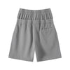 Double Waistband Snow Washed Distressed Shorts