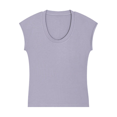 Classic Scoop-Neck Ribbed Sleeveless Top 7.5oz