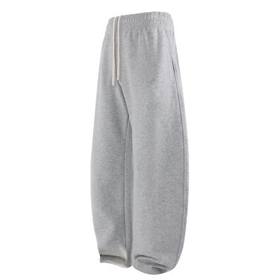 Elastic Drawstring Waist Fleece Jogger Pants