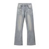 Light Blue Vintage Wash Flared Denim Jeans