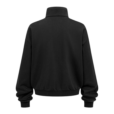 Oversized Zip High Neck Sweatshirt