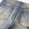 Distressed Brushstroke Fade Loose Baggy Jeans