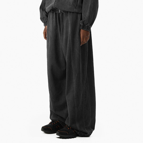 Heavy Wash Vintage Distressed Mesh Straight Pants