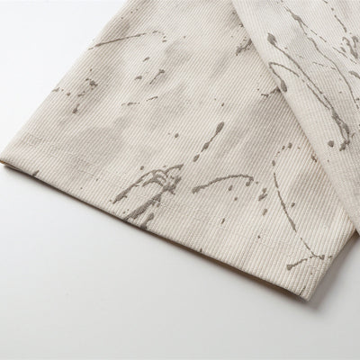 Gradient Jacquard Crack Distressed Statement Tee