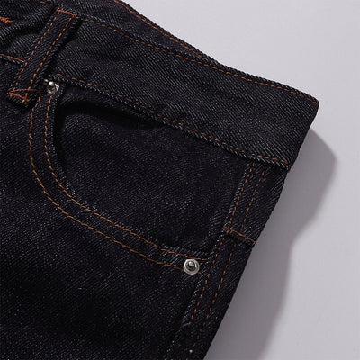 Classic Dark Wash Wide-Leg Denim Jeans