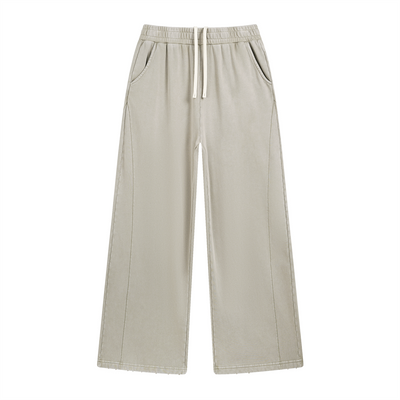 Vintage Washed Distressed Hem Sweatpants