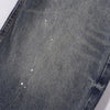 Wide Leg Distressed Paint Splatter Denim Jeans
