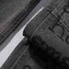 Wide Leg Black Bold Letter Print Jeans