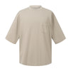 Washed Raw-Edge Pocket Clean Fit Crew Neck Tee