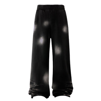 Distressed Spray-Paint Vintage Inspired Cuffed Sweatpants