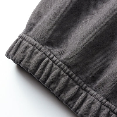 Vintage Washed Oversized Curved Stitch Zip Hoodie