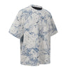 Burnout Plum Dye Artistic Color-Block Tee