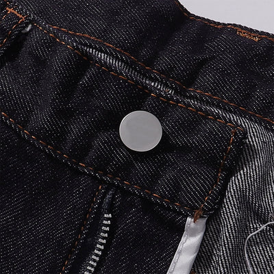 Classic Dark Wash Wide-Leg Denim Jeans