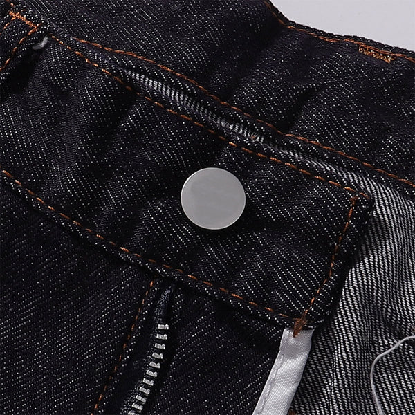 Classic Dark Wash Wide-Leg Denim Jeans