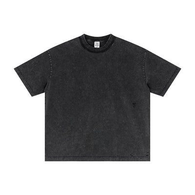 Vintage Wash Reverse Destructive T Shirt 275gsm