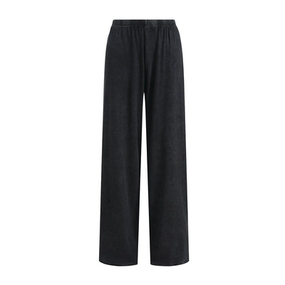 Women's Relaxed Straight Leg Ribbed Trousers