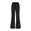 Low-Rise Washed Fleece Flare Sweatpants