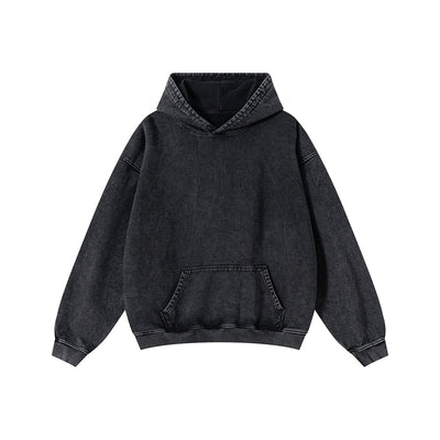 Heavyweight Washed Cotton Kangaroo Pocket Hoodie