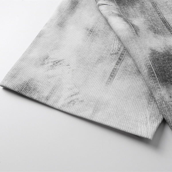 Gradient Graffiti Shadow Vintage Washed Distressed Tee