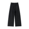 Streetwear Distressed Curved Panel Straight-Leg Pants