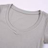 Solid-Color V-Neck Cotton T-Shirt 6.45oz