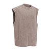 Raw Edge Distressed Studded Sleeveless Tee