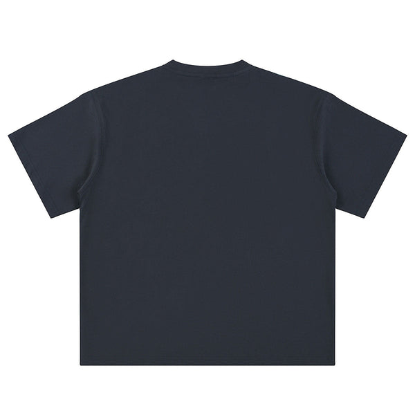 Relaxed Fit Boxy Solid Color Minimal Tee