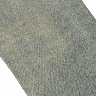 Vintage Wash Distressed Wide-Leg Jeans