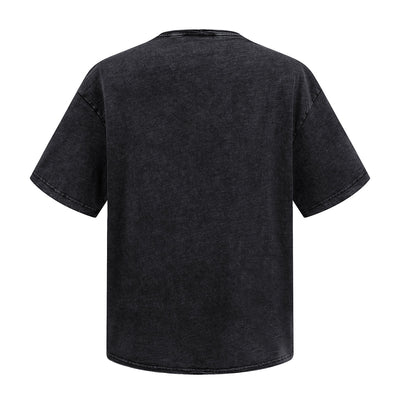 Oversized Street Style Vintage Faded Cotton T-Shirt