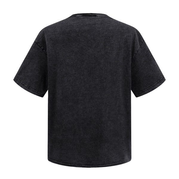 Oversized Street Style Vintage Faded Cotton T-Shirt