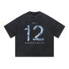 X-Ray Print Number Twelve Black Graphic Oversized Tee