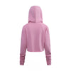 Ruched Waist Cotton Cropped Hoodie