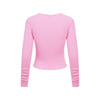 Long-Sleeve Ribbed Henley Top 275gsm