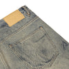 Faded Blue Vintage-Sanded Wide-Leg Jeans