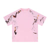 Pink Camo Raglan Sleeve Nature Print Casual Tee