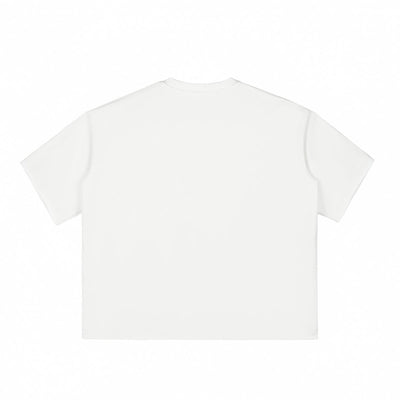 Boxy Cropped Raw Edge T-Shirt