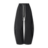 Vintage Washed Curved Panel Wide Drawstring Pants
