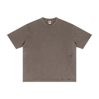 Vintage Wash Reverse Destructive T Shirt 275gsm