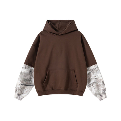 Branch Camo Two-Layer Sleeve Fleece Hoodie