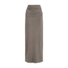 High Waist Ruched Knit Maxi Skirt