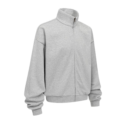 Oversized Zip High Neck Sweatshirt