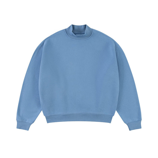 Soft Fleece Mock Neck Pullover Sweatshirt