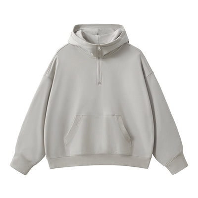 Heavyweight Half Zip-Up Oversized Hoodie