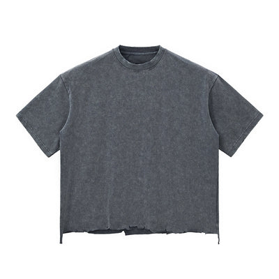 Distressed Oversized Raw Hem Tee