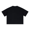 Oversized Minimal Tee Raw Edge Contrast Stitching