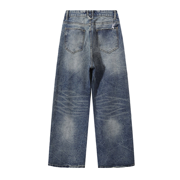 Vintage Wide Leg Distressed Relaxed Jeans