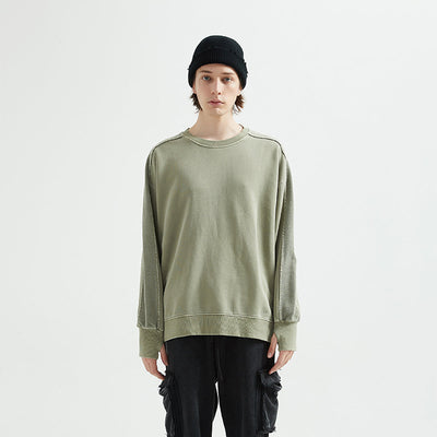 Vintage Washed Ninja Sleeve Split Hem Sweatshirt