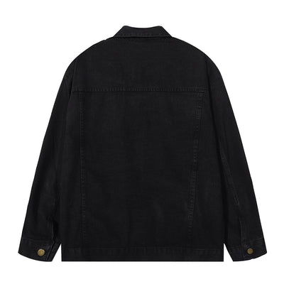 Oversized Zip-Up Denim Jacket